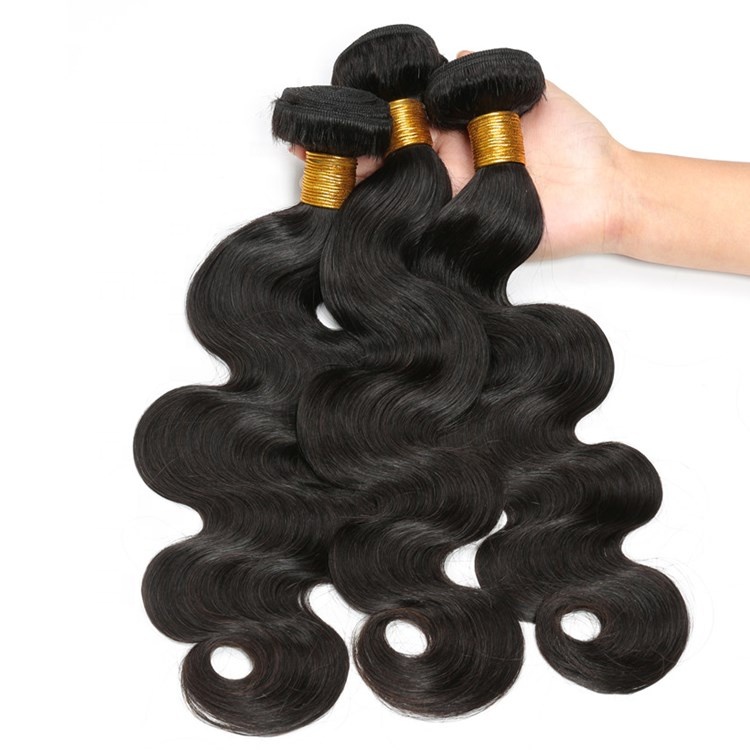 100% Unprocessed Virgin Cuticle Aligned Body Wave  Non-Remy Hair Weft Natural Black Color Human Hair Extension 100g/Bundle
