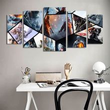 Custom Anime Poster Collage 5 Panel Canvas Print