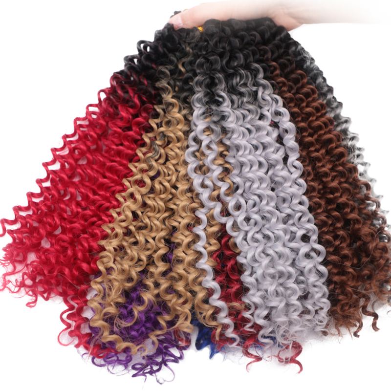 Aisi Hair Wholesale Manufacturer Fluffy Hair Extensions Crochet Braids Loose Curly Wave Pre Looped Synthetic Braiding Hair