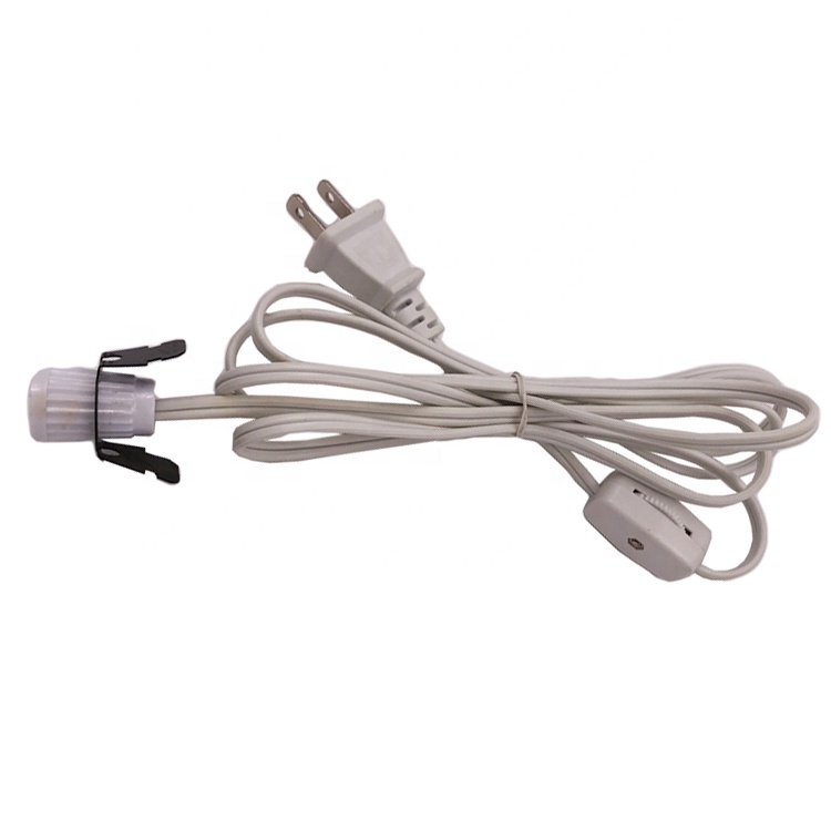 ETL approved Clip-In Cord Set US salt lamp cords with gear switch