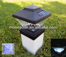 Super powered white LED solar post lighting