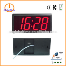 indoor CE approved 4" 4-digit Red Led display synchronization clock system for airport