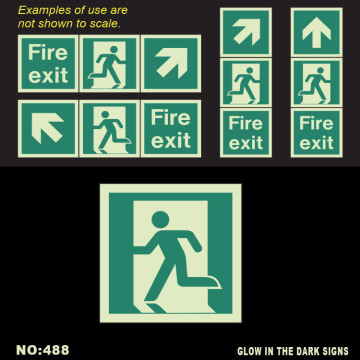 Photoluminescent Egress Path Signs & Markings exit safety signs