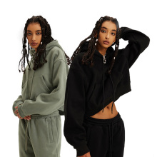 Autumn Thick Spice Girls Cropped Navel Hoodie