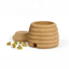 Cork Hive Toy with Golden Bee Push Pins