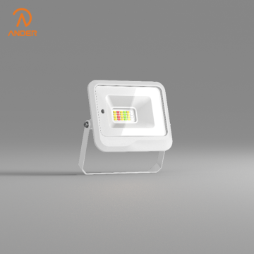 Durable White RGBW LED Floodlight with Dual Functionality