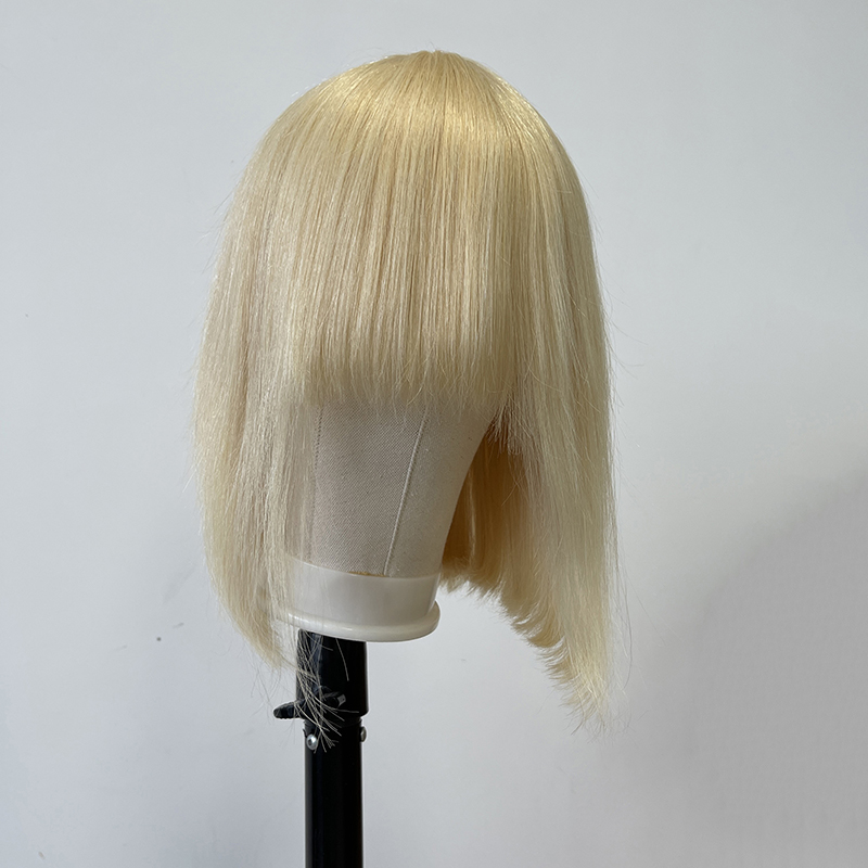 Wholesale remy 613 blonde bob wig, long straight human hair wigs blonde 613, honey blonde bob wig with bangs