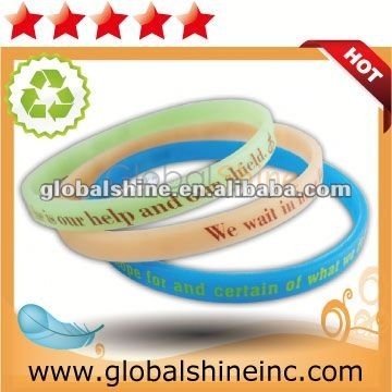 silk screened printing silicone wristbands