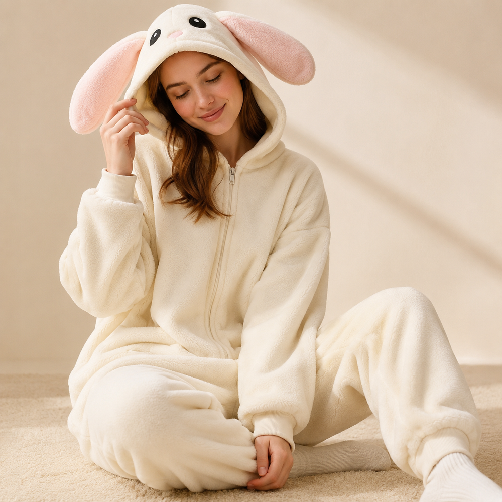 Цельная униформа с капюшоном и плюшевым кроликом Plush Bunny Hooded One Piece Uniform