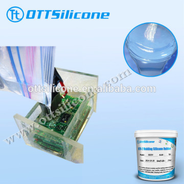 Transparent/black electronic potting compounds silicone rubber