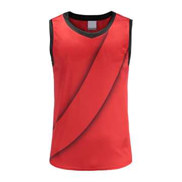 Mens Red Dry Fit Soccer Wear Vest