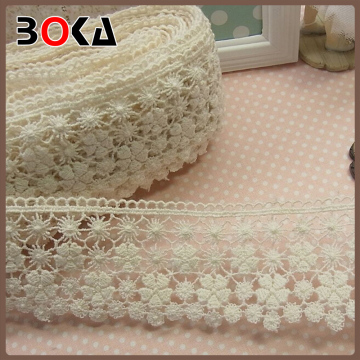 embroidery decorative cotton flower bridal lace trim