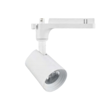 Spray painted and sandblasted track spotlights