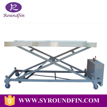 mortuary electronic stainless steel mortuary trolley cart