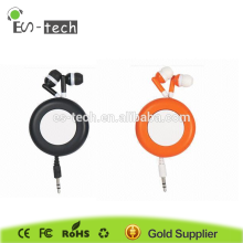 In ear earphone retractable earbuds with custom logo service