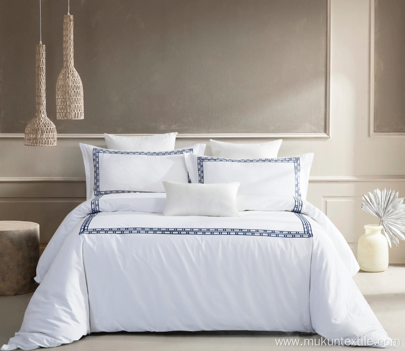 White hotel bed sheet bedding sets