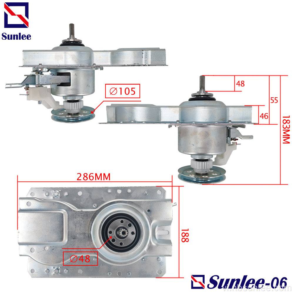 Máy giặt Ly hợp Trục dài Bánh cóc đơn