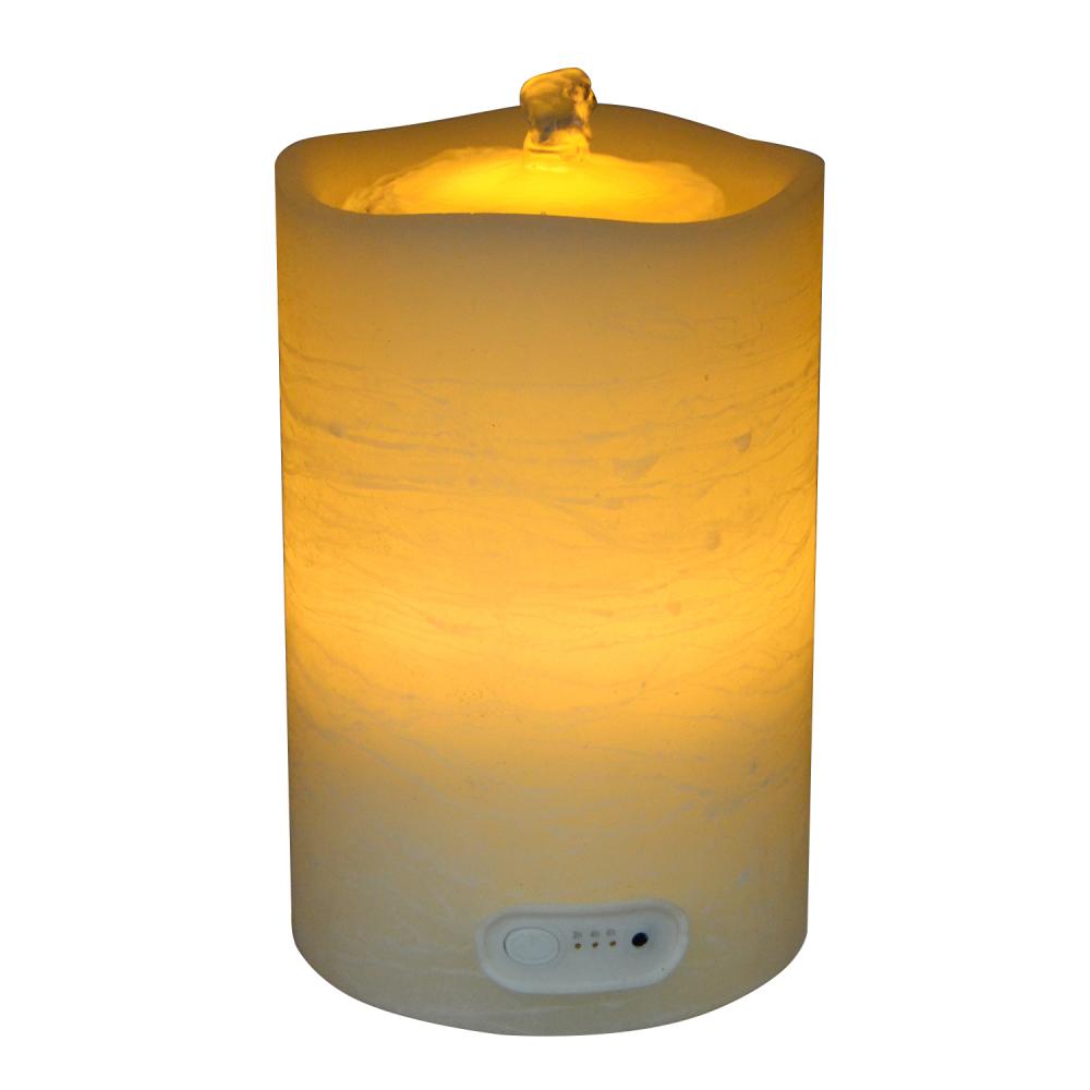 Led Rechargeable Wave Flat Candle With Button