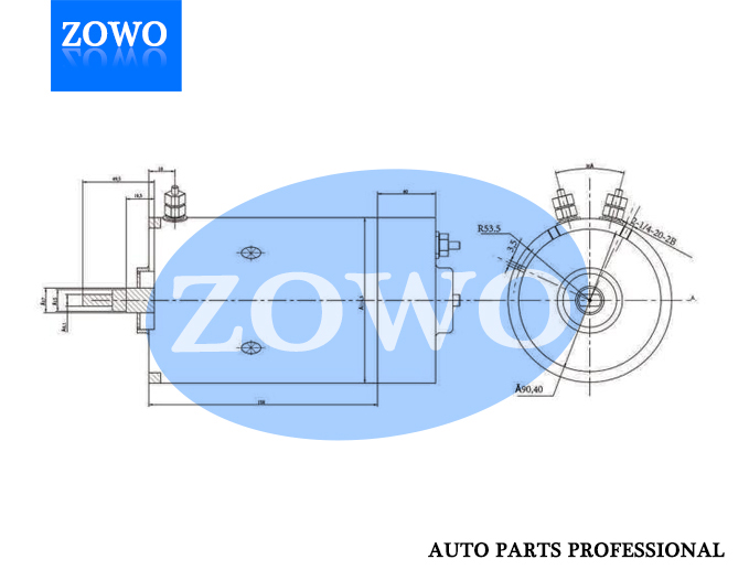 Phjd004 Dc Motor 12v 2 0kw 2500rpm