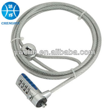 combination laptop cable lock for safe digital steel laptop lock for lockers