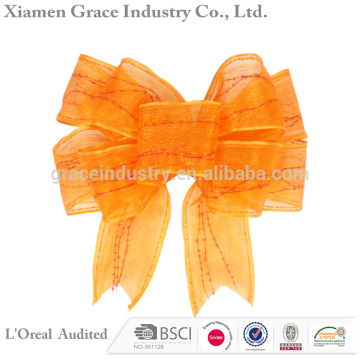 Wholesale Artificial Chrismas Wired Ribbon Flower for gift packing