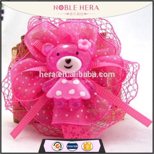 Cartoon bear hair clips with spring claw clip children korean hair clip