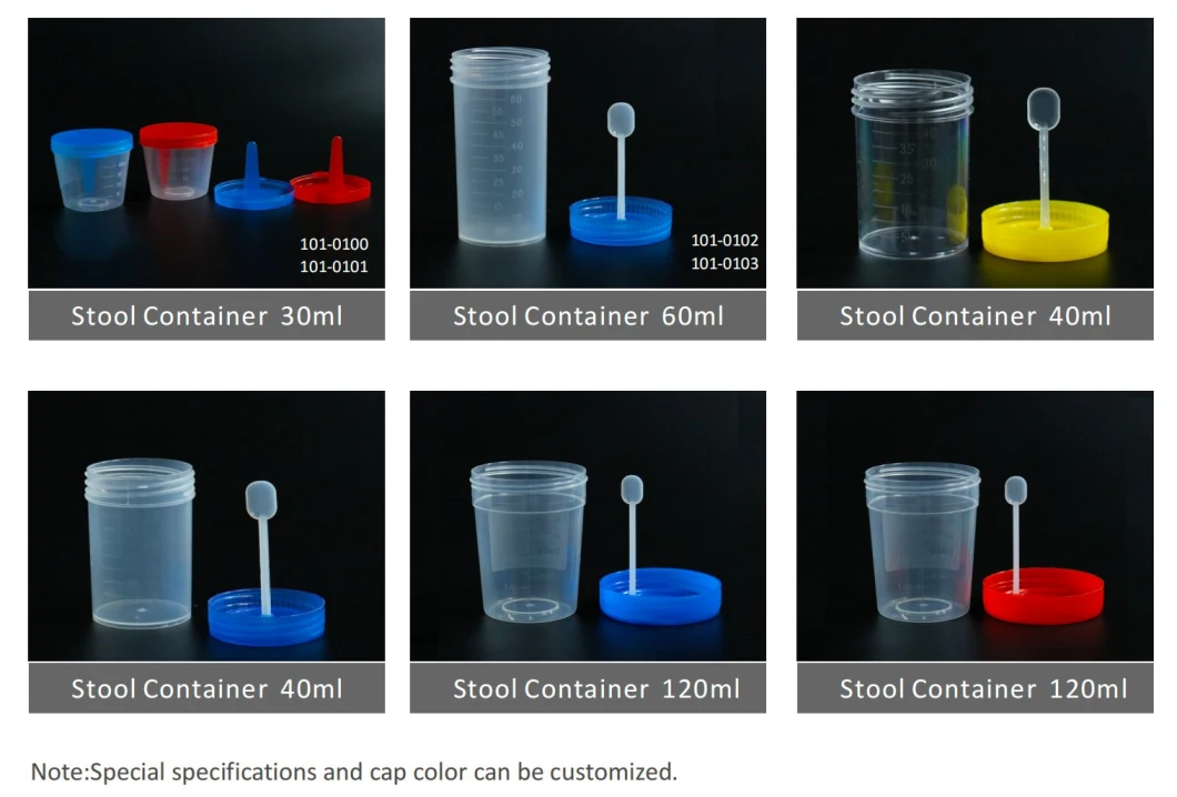 Siny 80ml 50ml Hospital Medical Products Sterile Plastic Container Disposable Stool Sample Container Manufacture