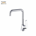 High neck square chrome plated brass kitchen faucet