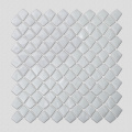 White Glass Mosaic Kite Shape Wall Tile Decoration