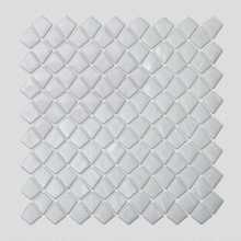 White Glass Mosaic Kite Shape Wall Tile Decoration