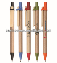 Biodegraded pen with wood clip