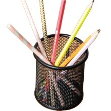 Creative fashionable tabletop iron mesh Metal pen container
