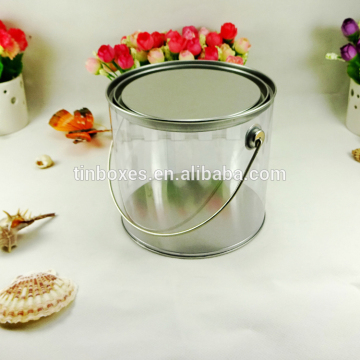 custom clear pvc body candy tin box candy tin can