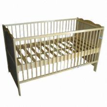 High-quality pine wood baby crib