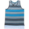 Mens garn färgade Stripe Jersey Tank top