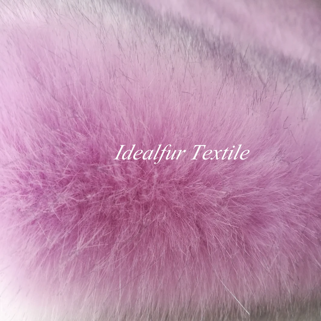 Heat-Insulation Pink Long Pile Fake Fur for Collar