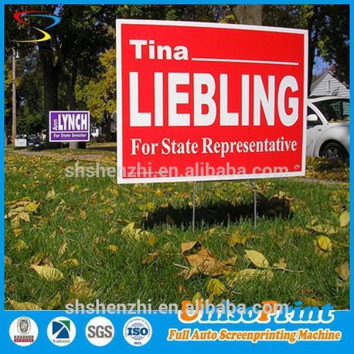 Hot selling plastic garden signs for factory made screen printing