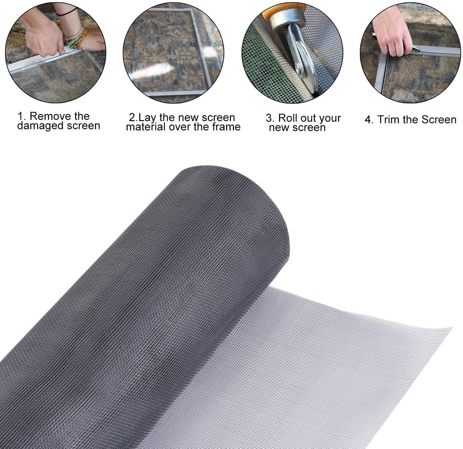 DIY to right size suit for window and door screen repair kit