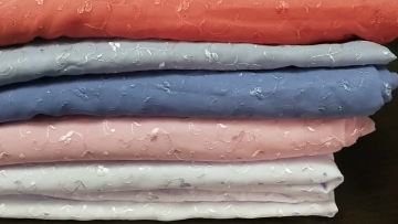 Embroidered flowers chiffon textile embroidered tulle fabric