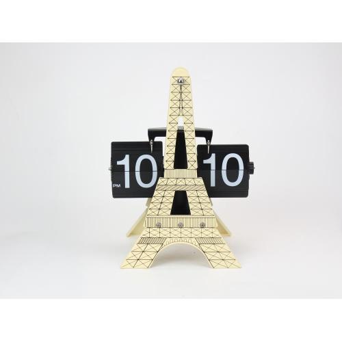 Magnificent 3D Eiffel-Tower-Form-Flip-Uhr