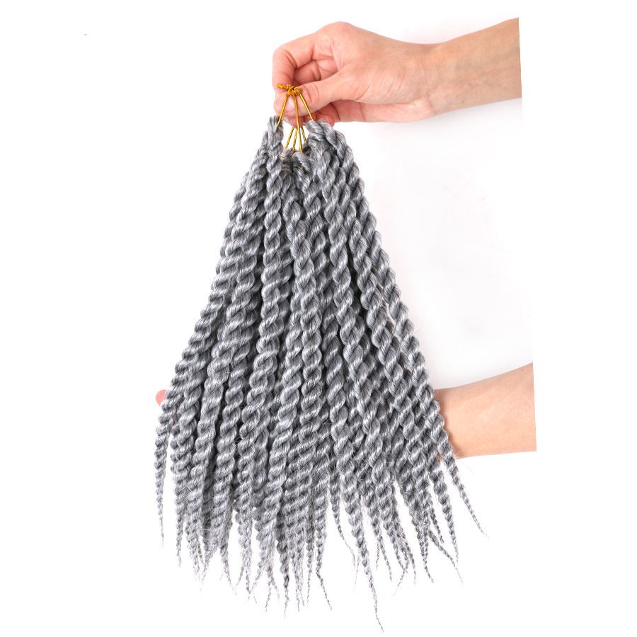 Hot sell 14inch 12stands synthetic braiding hair afro twist braids straight crochet braid hair senegalese hair extension