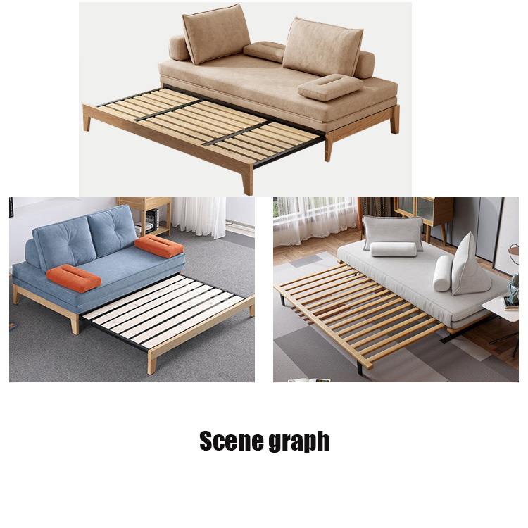 Multi-function Corner Fabric Single Ottoman Simplicity Multi-functional Folding Sofa Bed