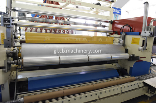 Automatic loading paper core & unloading finished film system 