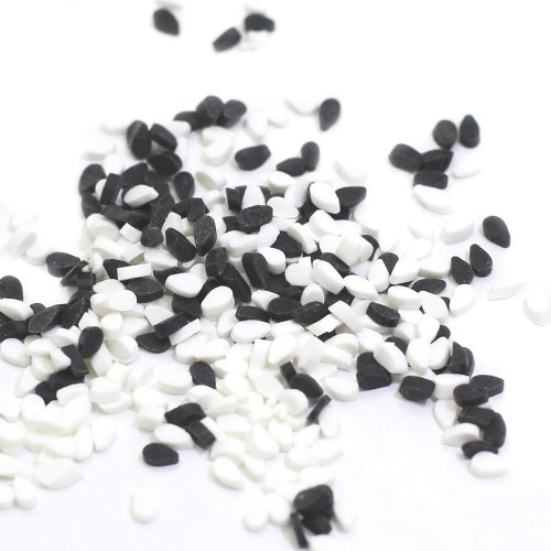 Neue Ankunftssimulation Schwarz-Weiß-Sesam-Samen Polymer-Caly-Schleim-Füllmaterialien für die Dekoration von Diy-Re-ment-Brotkuchen