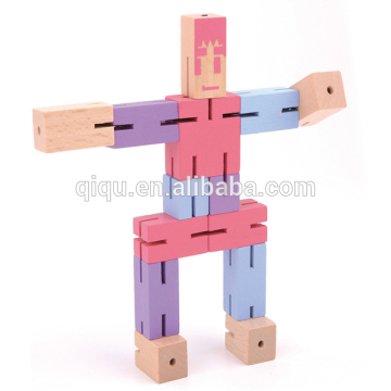 changeable robot toy wooden material, wood changeable robot puzzle toys, handheld wooden robot