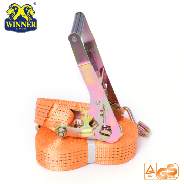 Conjunto de catraca de amarração laranja resistente para baixo Ratchet Tie Down Straps