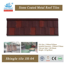 Shingle colorful stone coated roof tile