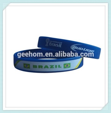 Brazil world cup souvenir silicone wristband