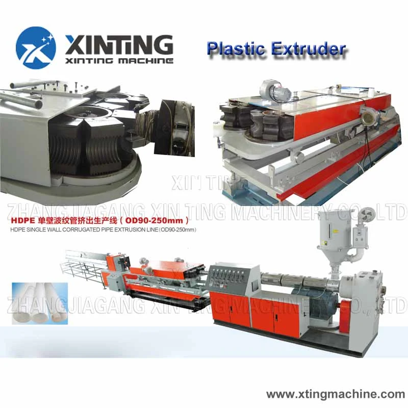 PP PE PVC Pipe Making Machine Price/Plastic Flexible Pipe Extrusion Production Line/ Electric Conduit Pipe Machine