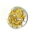 Stamped Dragon watch dial with Skeleton Watch parts